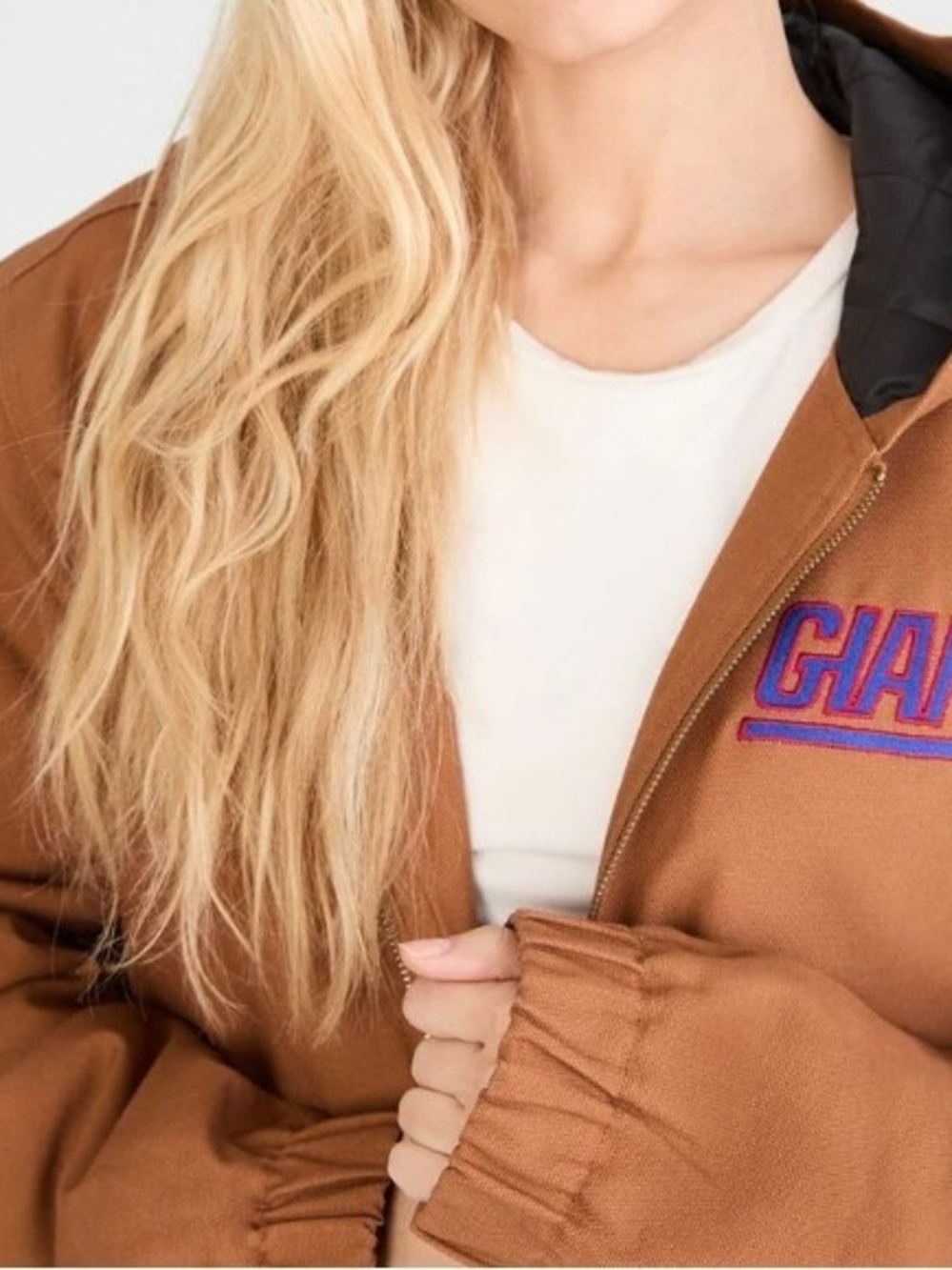 Caramel Brown Hooded Giant Jacket By Aeropostale NFL New Tags